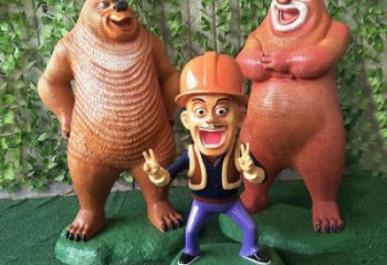 風(fēng)景區(qū)熊出沒雕塑 售樓處廣場雕塑 仿真擺件