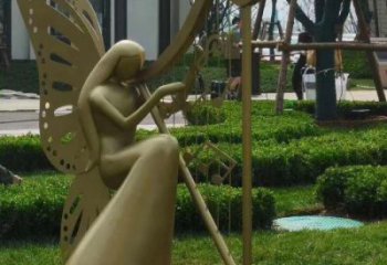 公園蝴蝶仙子雕塑 酒店門口雕塑 彩繪擺件