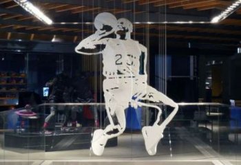 彩繪飛人雕塑 卡通雕塑 步行街擺件