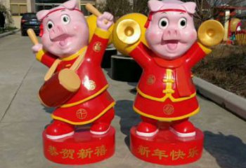 店門口小豬佩奇雕塑 創(chuàng)意景觀雕塑 卡通擺件