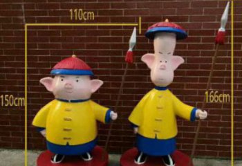 公園小豬佩奇雕塑 酒店門口雕塑 彩繪擺件