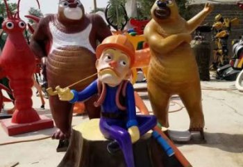 卡通光頭強(qiáng)雕塑 酒店公園雕塑 風(fēng)景區(qū)擺件