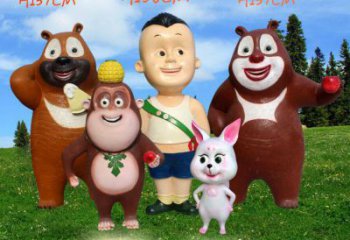 園林大頭兒子雕塑 風景區卡通雕塑 廣場小品