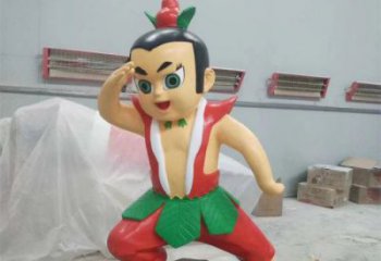 彩繪葫蘆娃雕塑 卡通雕塑 步行街?jǐn)[件