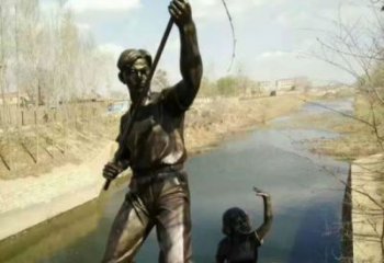 民俗漁夫雕塑 酒店公園雕塑 風景區擺件