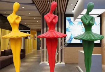 廣場女孩雕塑 公園童趣雕塑 抽象擺件