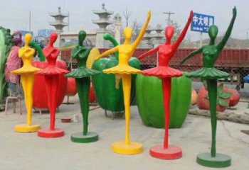 女孩雕塑 庭院童趣雕塑 彩繪小品