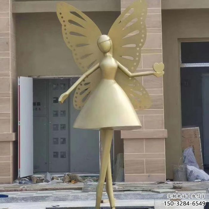 創意蝴蝶仙子雕塑 步行街店門口雕塑 卡通小品