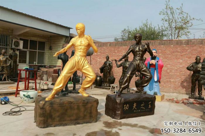 風景區李小龍雕塑 售樓處廣場雕塑 仿古擺件