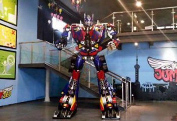 創意機器人雕塑 步行街店門口雕塑 卡通小品