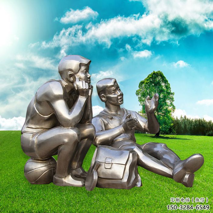 少先隊員雕塑廠家 庭院學生雕塑 學校擺件