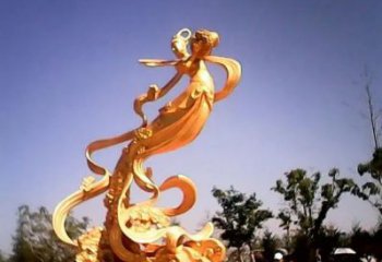 神話天女散花雕塑 店門口園林雕塑 古代小品