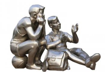 大型少先隊(duì)員雕塑制作 學(xué)校學(xué)生雕塑 仿真擺件