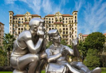 商場少先隊員雕塑 學生雕塑 學校小品