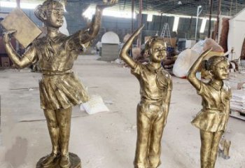 學(xué)生少先隊(duì)員雕塑廠家 酒店公園雕塑 風(fēng)景區(qū)擺件