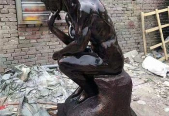 公園思考者雕塑 酒店門口雕塑 彩繪擺件