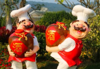 彩繪廚師雕塑廠家 異形卡通雕塑蔬 農村動漫雕塑