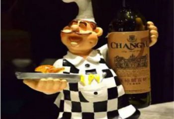 景觀廚師雕塑 彩繪工藝雕塑 商業街人物雕塑