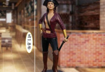 步行街海盜雕塑廠 游樂場卡通雕塑 鑄造動漫雕塑