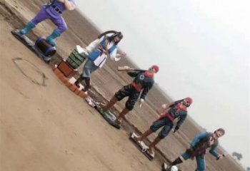 房地產海盜雕塑生產商 現代景觀動漫雕塑 幾何卡通雕塑