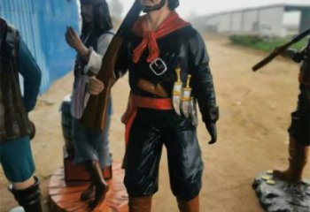 海盜雕塑供應商 景觀美陳卡通雕塑 噴漆動漫雕塑