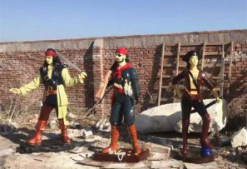 預定街道海盜雕塑 現代景觀動漫雕塑 彩繪卡通雕塑