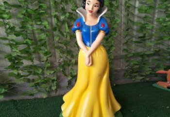 廣場白雪公主雕塑實(shí)景圖 抽象卡通雕塑 烤漆動漫雕塑