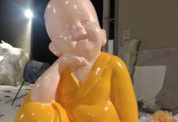 提供小和尚雕塑 中式村口兒童雕塑 景觀肖像雕塑