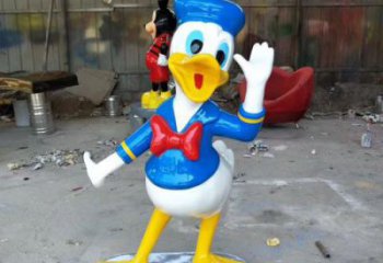 創意唐老鴨雕塑供應商 啞光卡通雕塑 公園動漫雕塑