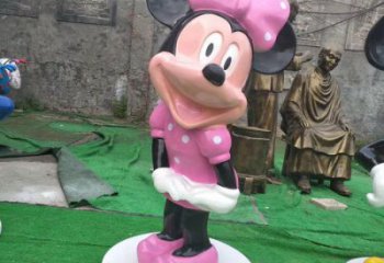 噴漆唐老鴨雕塑廠家 中式村口卡通雕塑 草地動漫雕塑