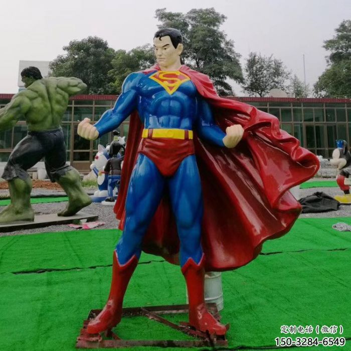 室內超人雕塑價格 仿真景觀動漫雕塑 大型卡通雕塑