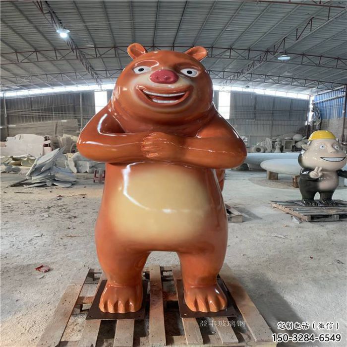 園林熊大雕塑風(fēng)格 城市廣場(chǎng)雕塑 步行街?jǐn)[件