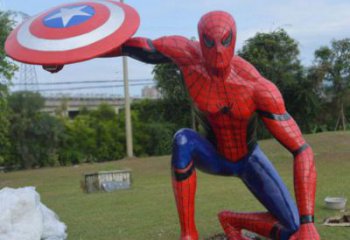 大型超人雕塑效果圖 歐式步行街動漫雕塑 彩繪卡通雕塑