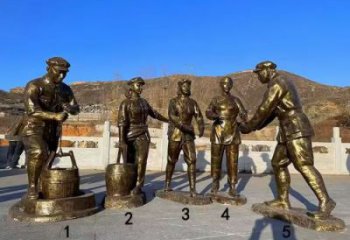 定制戶外紅軍雕塑 噴漆革命雕塑 燈光抗戰(zhàn)雕塑