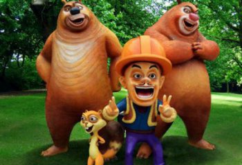 制作動漫熊大雕塑 店門口園林雕塑 卡通小品