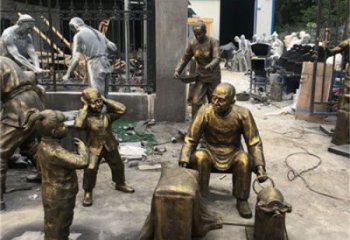 村口爆米花雕塑選用 景觀民俗雕塑 公園小吃雕塑