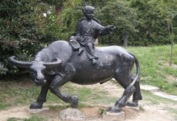 別墅區牧童雕塑廠家 大型別墅區鑄銅雕塑 仿古民俗雕塑