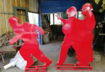 別墅區工人雕塑廠家 大型別墅區勞動雕塑 剪影民俗雕塑