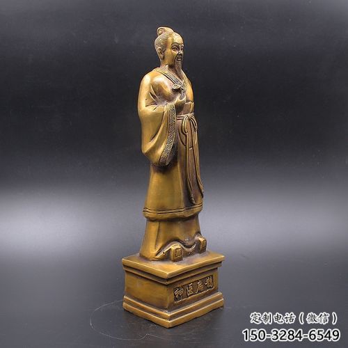 玻璃鋼扁鵲雕塑 仿銅名醫雕塑 大型藥王雕塑