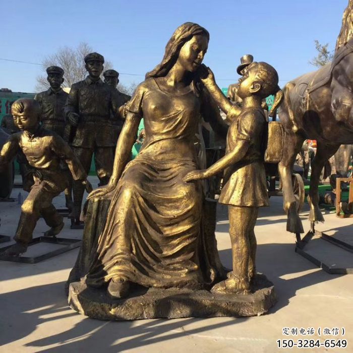 母親雕塑廠家 大型別墅區女人雕塑 農村肖像雕塑