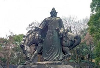 創意岳飛雕塑 玻璃鋼名人雕塑 公園肖像雕塑