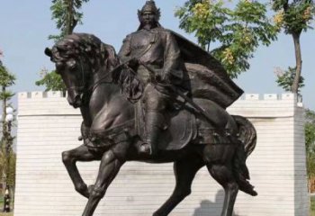 仿古岳飛雕塑 草地名人雕塑 房地產肖像雕塑廠家