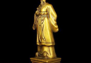 玻璃鋼扁鵲雕塑 仿銅名醫雕塑 戶外藥王雕塑