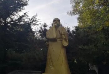 玻璃鋼扁鵲雕塑 創意名醫雕塑 仿銅藥王雕塑