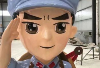 大型武警雕塑 玻璃鋼警察雕塑 房地產(chǎn)戰(zhàn)士雕塑