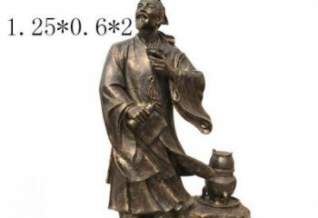 茶道雕塑制造商 中式村口制茶雕塑 民俗雕塑