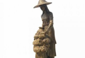 抽象茶道雕塑 玻璃鋼民俗雕塑 商業街制茶雕塑