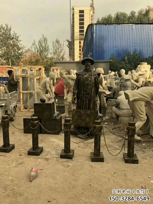 玻璃鋼林則徐雕塑 名人雕塑 大型肖像雕塑效果圖