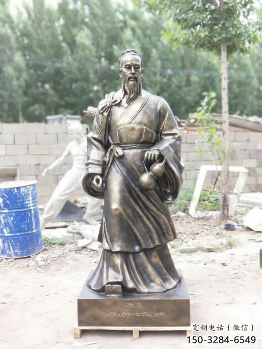 公園華佗雕塑廠 創意名醫雕塑 美陳藥王雕塑