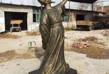 李白雕塑生產(chǎn)商 仿真景觀人物雕塑 烤漆詩(shī)人雕塑